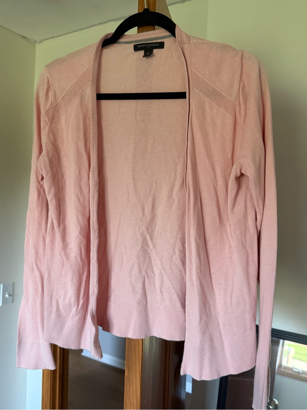 Banana Republic Soft Pink Open-Front Cardigan